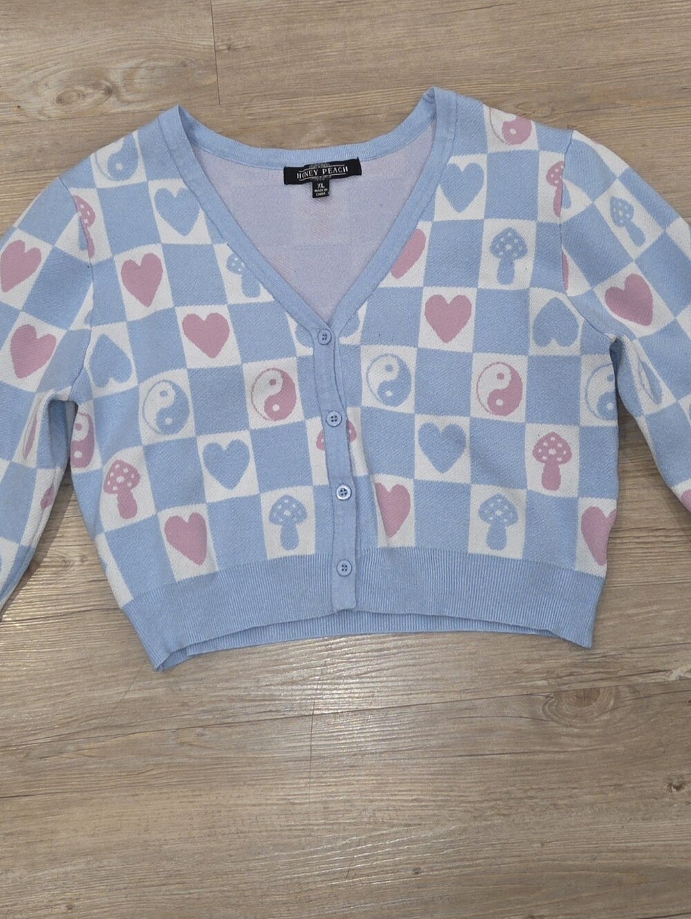Checkboard Cardigan - Picture 2 of 3